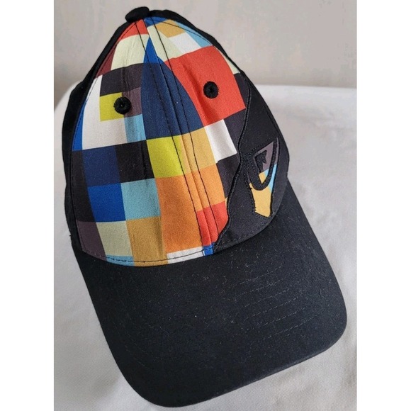 Quicksilver Youth‎ Hat Fitted Black With Color Block Logo - Picture 1 of 6